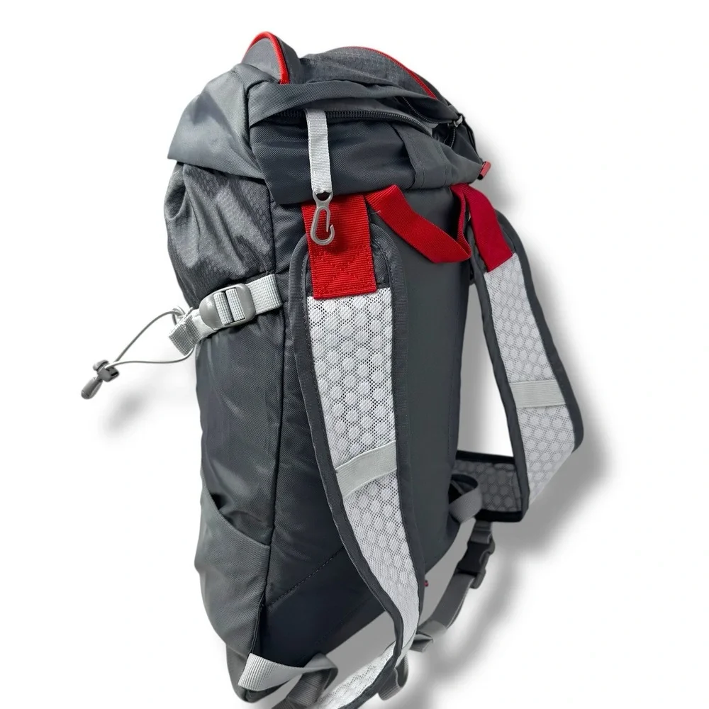 Timber Ridge Bendeleben 15L Backpack Gray Red Lightweight Hiking Day Pack - NEW‎